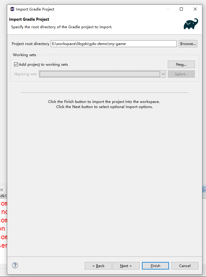 libgdx导入到Eclipse步骤3