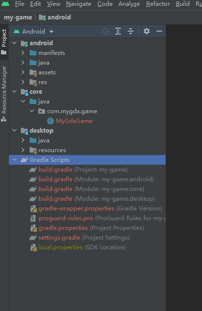 libgdx导入到Android Studio步骤3