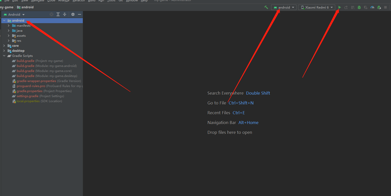 libgdx Android Studio运行