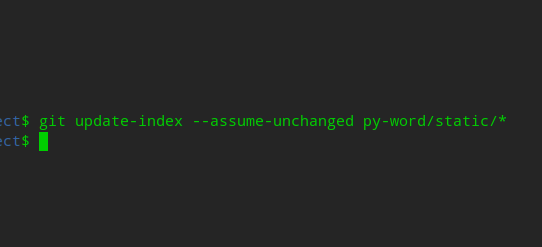 git update-index 忽略制定文件的提交